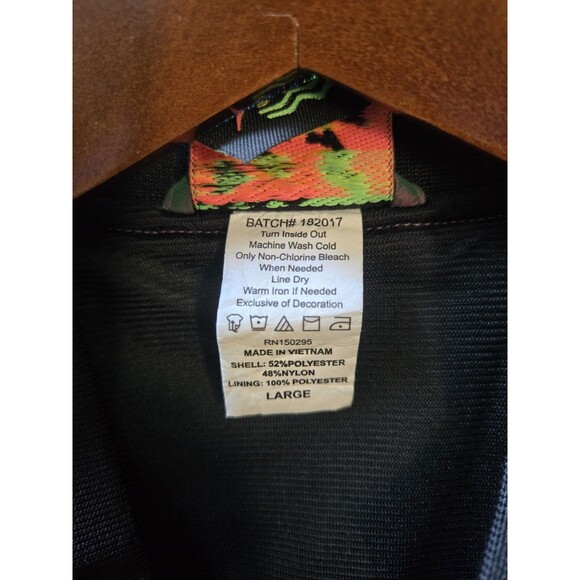 Vintage Surf Style Jacket Mens Sz L Iridescent Purple Y2K Retro Full Zip Bomber - Picture 14 of 14